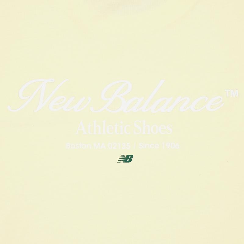 New Balance T Shirts Men's Light Yellow LYL Crew Neck Moderate NEF31351-LYL