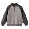 Hacikis Kids' Color Block Fleece-Lined Sweatshirt