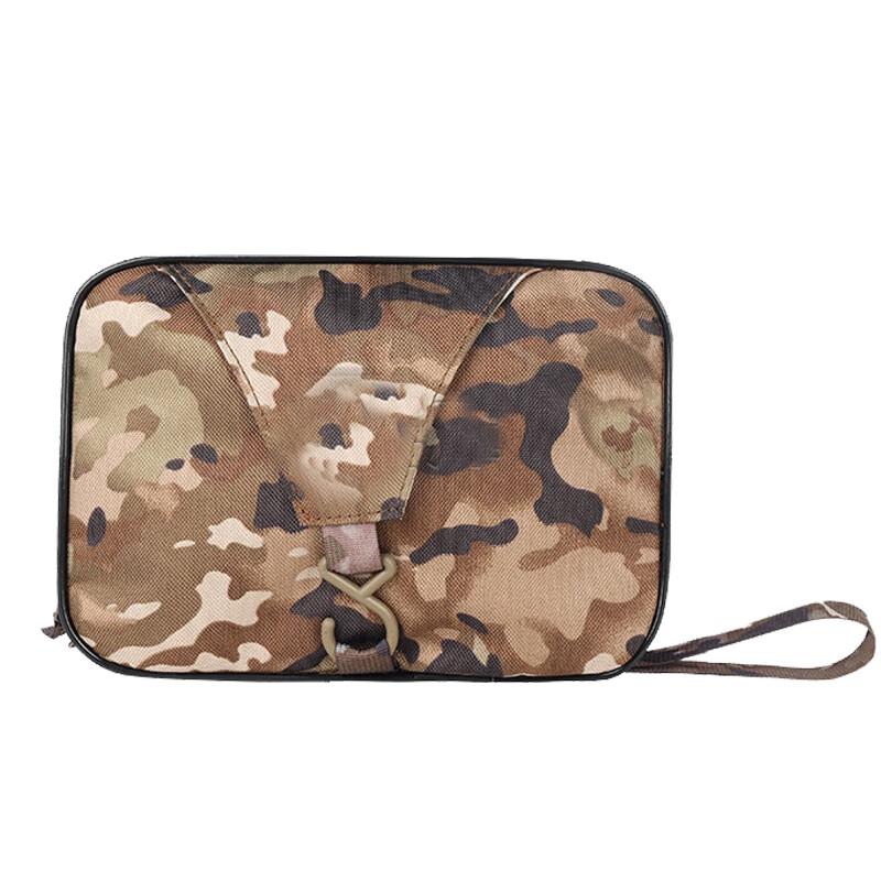 Portable Double-Layer Toiletry Bag with Hook One Size
