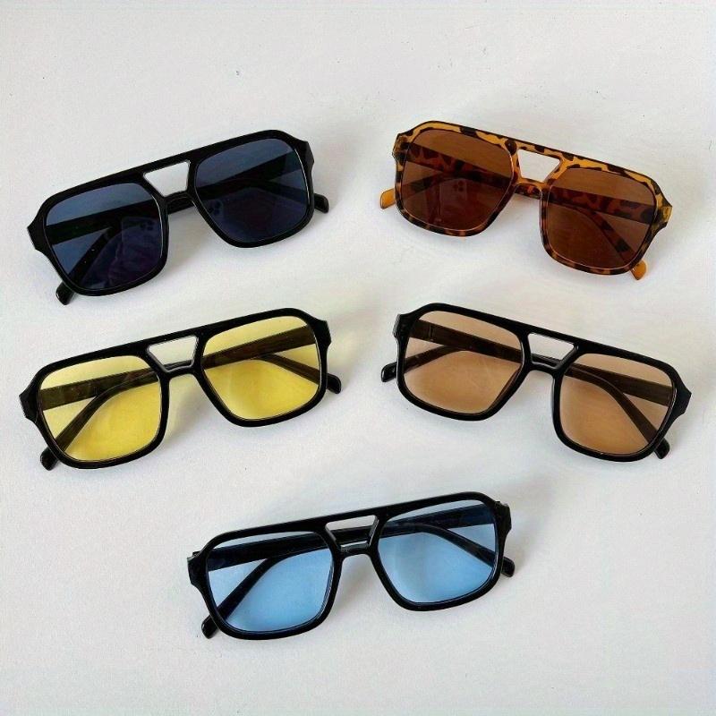 Retro Double Beam Sunglasses Summer Outdoor Protection Fashion Men's and Women's Glasses