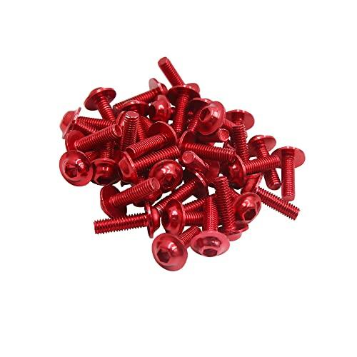 

Болты с шестигранной головкой ACROPIX M6 x 20 мм Винты для бампера Универсальные для мотоцикла Красные 40 шт.