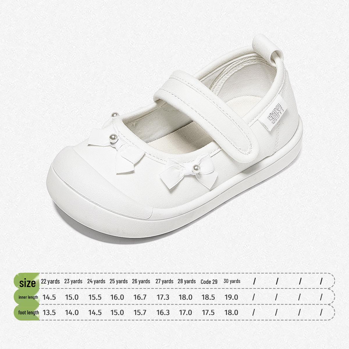 Snuffy Girls  First Walker Shoes - Spring 2026 Collection: Soft Sole, Breathable Canvas for Indoors. Size 23