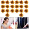 20 Stück DIY Bastel Sonnenblumen Stickerei Aufnäher Stickerei Zubehör Aufnäher zum Aufnähen Kleidung Dekoration