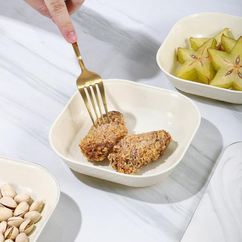 Lebensmittelgericht Glatte Oberfläche Snack Obstteller Flacher Boden Kunststoff Knochenspuckschale Für Haushalt Küche