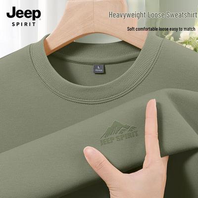 JEEP SPIRIT Men's 2025 American Casual Pullover Sweatshirt
