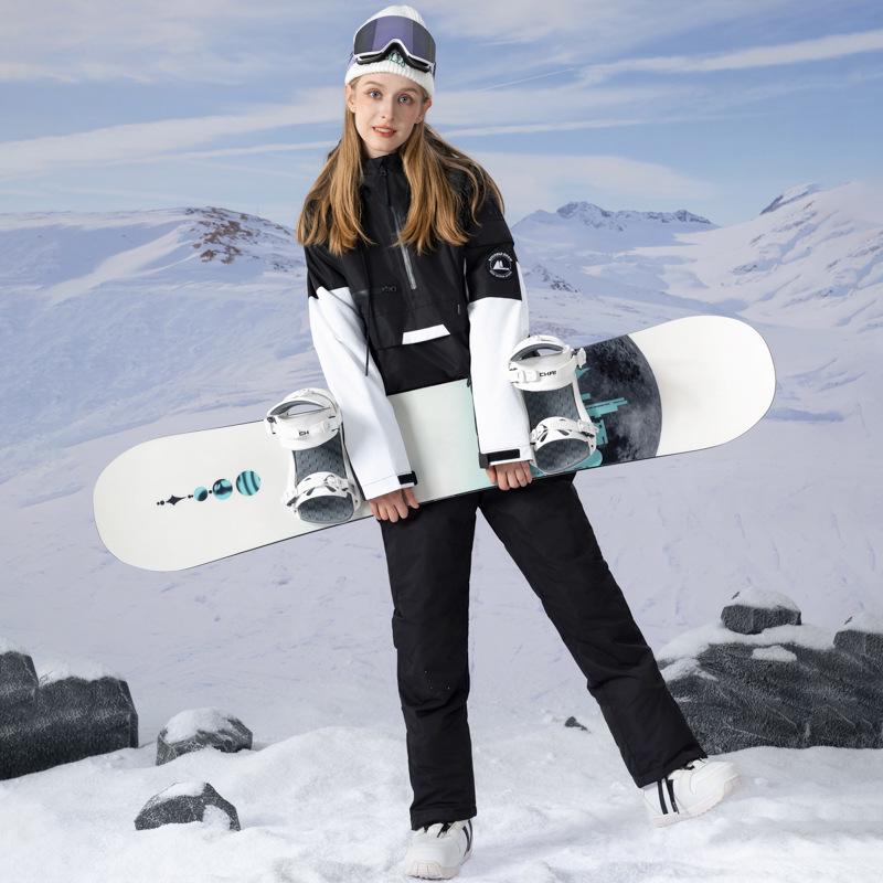 Couple's Ski Suit Set: Windproof, Waterproof, Warm, Breathable - Hoodie for Single/Double Board Skiing.