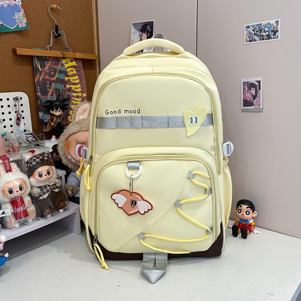 Schoolbag Large Capacity College Style Backpack Korean Version Fashion Versatile Primary and Secondary School Student School Bag Travel Burden