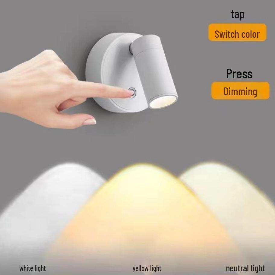 USB Rechargeable Magnetic Wall Light: Wireless Spotlight & Night Light for Corridors