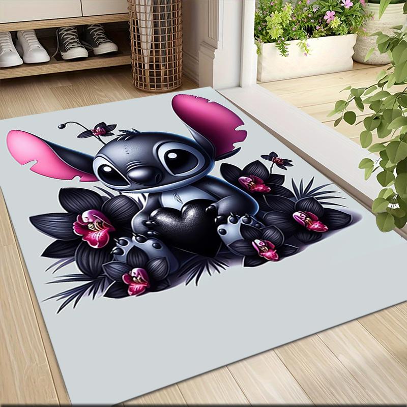 1Pc Lilo Stitch Tropical Adventure Carpet Rug Customizable Soft Washable Antislip Home Living Room Sofa Mats Personalized Rug 091784