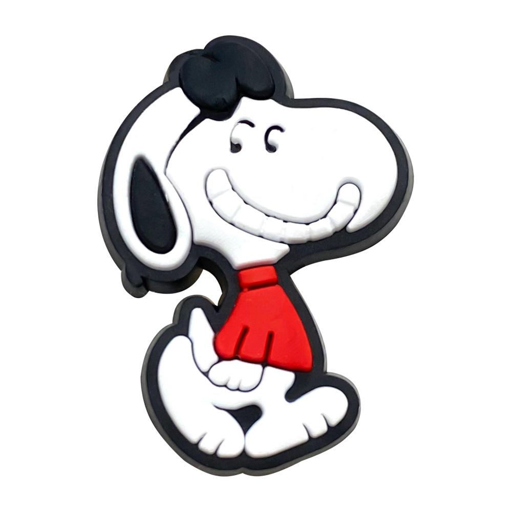24 Snoopy PVC Rubber Patches – Decorative Detachable Buckles for DIY Accessories