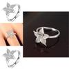 Stunning Fashion Windmill Shape Ring With Silver Plated Flower Design For Women
