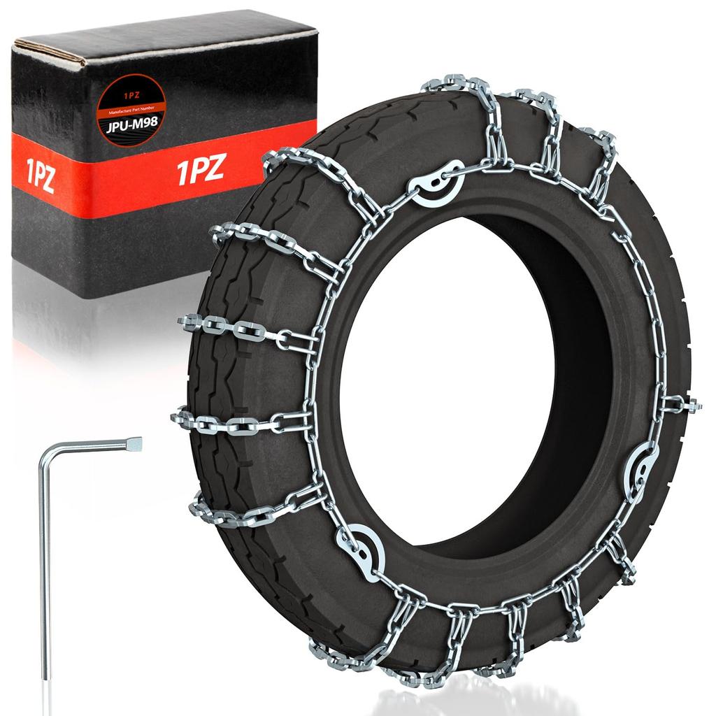 1PZ JPU-M98 14 Tier 100/90-10 Snow Chain Tire Chain Motorcycle Motorcycle High Grip High Density Anti-Slip Snow Road Sand
