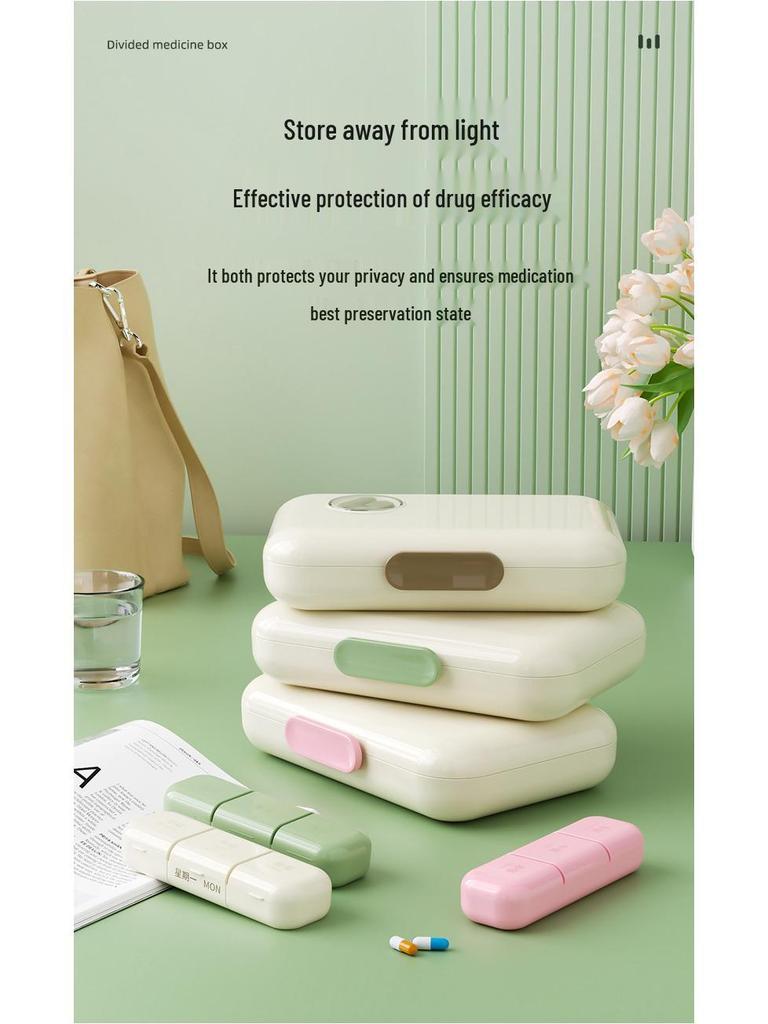Portable 7-Day Pill Organizer with 3 Daily Compartments - Large Capacity, Travel-Friendly Pre-Filled Pill Storage Box