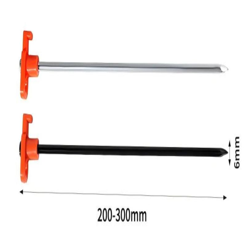 Fluorescent Outdoor Tent Peg 25cm Glow Camping Stakes Heavy Duty Ground Nails for Shelter Hiking Secure Fastening 10pcs
