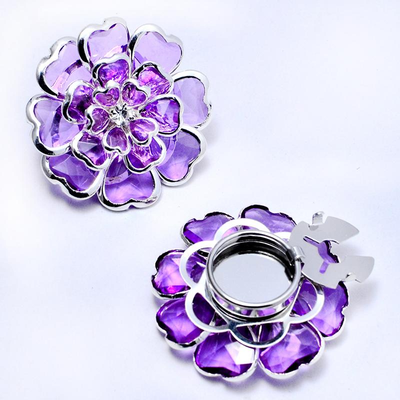 Women Double layer Flower Button Cover Clothing Decoration Accessories DIY Floral Pattern Wedding 38x17mm