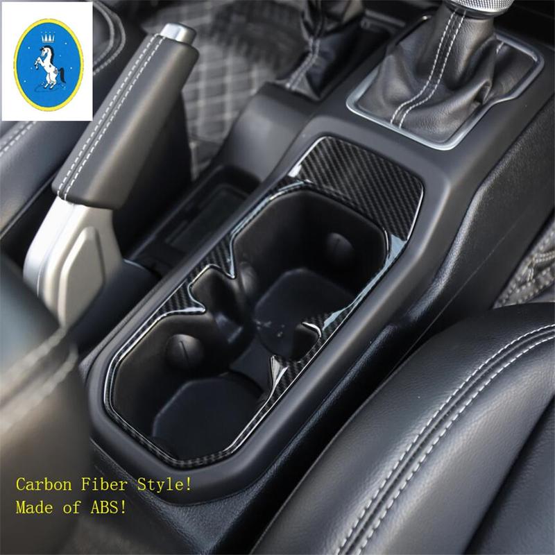 Matte Dekorationsblende für Becherhalter am Vordersitz, Verkleidung für Jeep Wrangler JL 2018 - ABS Innenraum-Umbaukit Zubehör