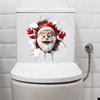 Christmas Toilet Sticker Merry Christmas Decoration Santa Claus Bathroom Sticker Home Toilet Decoration 2026 New Year Gift Fun
