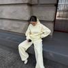 Womens 2026 Fall Hooded Sweatshirt Tracksuit 2 Piece Set Casual Sportswear