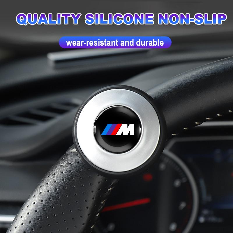 360 Degree Rotating M LOGO Car Steering Wheel Booster Steering Wheel Knob Ball For BMW E61 E81 E87 1 2 3 4 5 6 7 Series X1 X3 X4 X5 X6 F20 E90