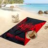 Asciugamano da Spiaggia Personalizzato Stampato Sunderland FC Logo Calcio Supporto Nome Personalizzato Testo Asciugamano Assorbente Per Sport Viaggio Regalo Speciale