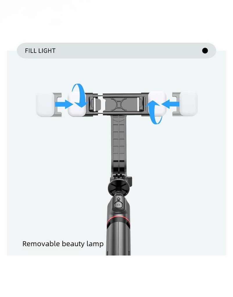 CYKE Bluetooth-Selfie-Stick mit integriertem Stativ und Fülllicht