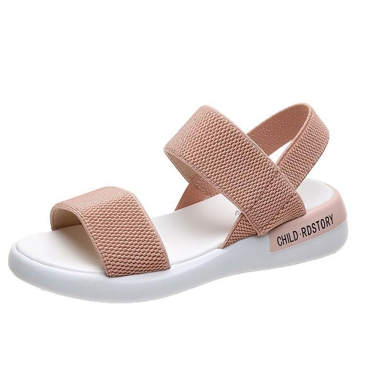 

European station wear casual sports sandals 2025 new student casual flat fairy wind Roman beach women s shoes 40 рожевий