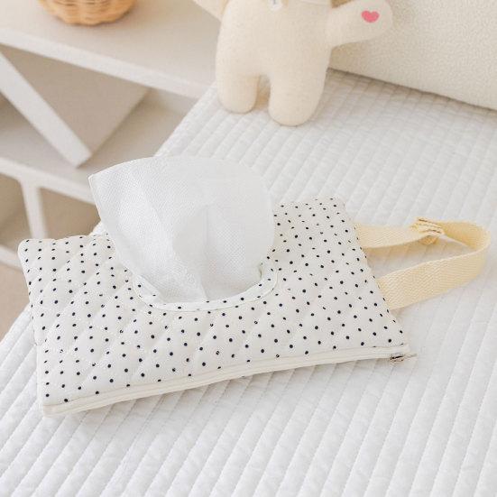 Baby Wipes Pouch Floral Quilted Portable Baby Organizer Bag Refillable Wet Wipes Bag