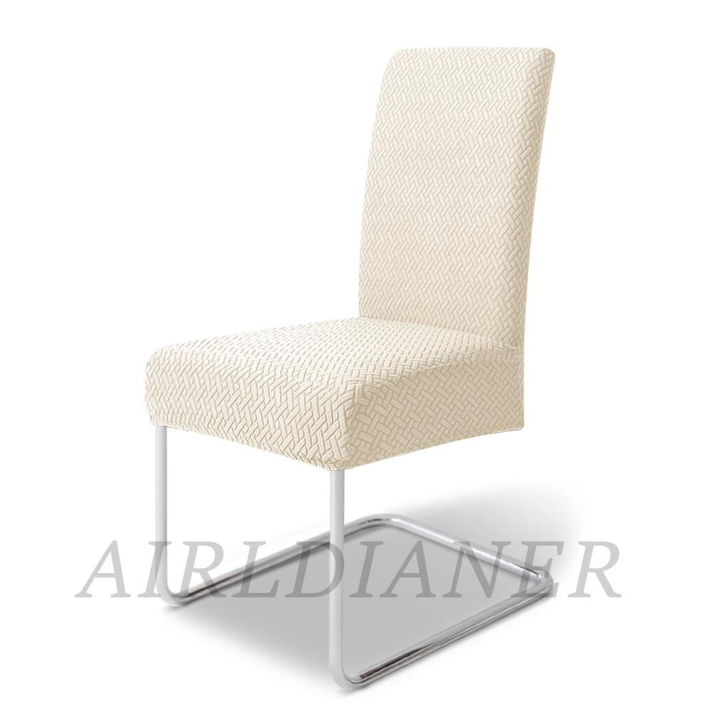

Thick Jacquard Chair Covers Soft Elastic Fabric Chair Seat Case Dining Room Removable Chair Slipcover Solid Color Restaurant 1pc 1pc бежевий