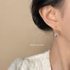 Huazi quality is very shiny! Sugar cube geometric colored light square earrings temperament earrings