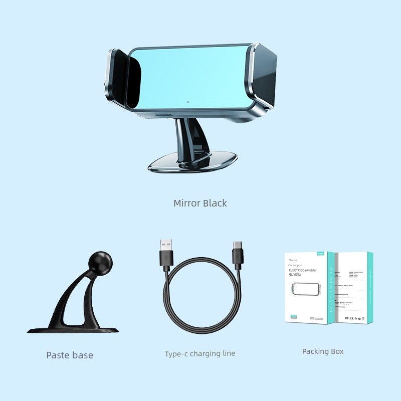 Car Phone Holder 2025 Mobile Phone Car Holder Solar Charging Black Technology Universal Electric Induction Clamping