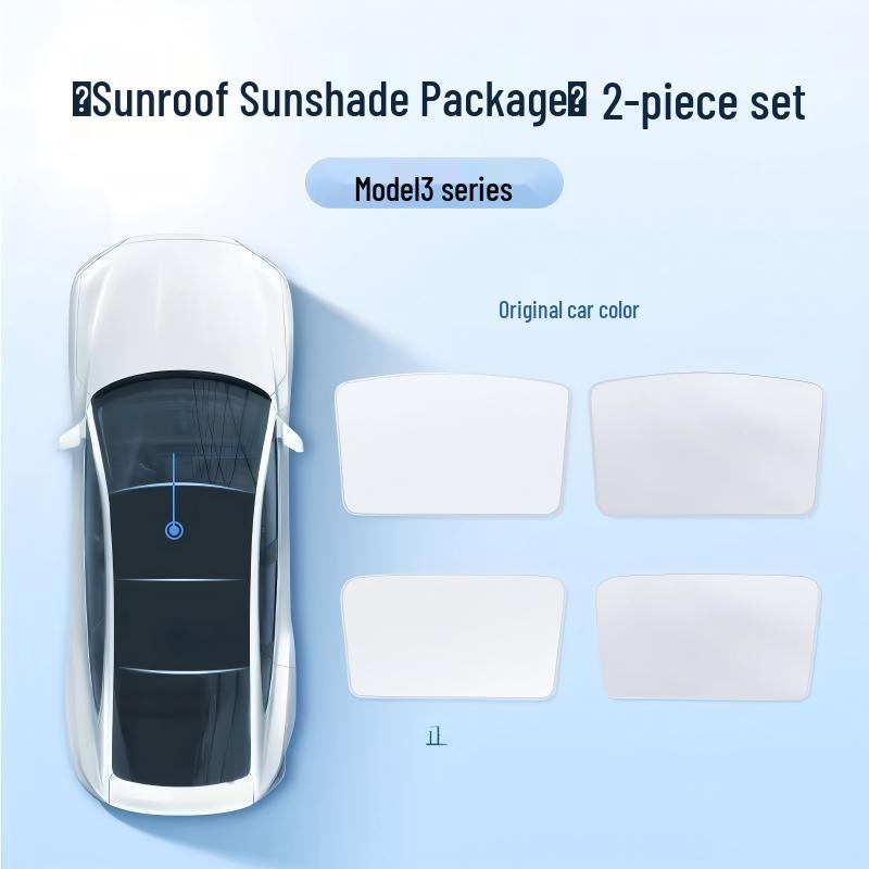 Tesla Model 3/Y Panoramic Sunroof Sunshade: Light-Blocking, Heat Insulation Protection