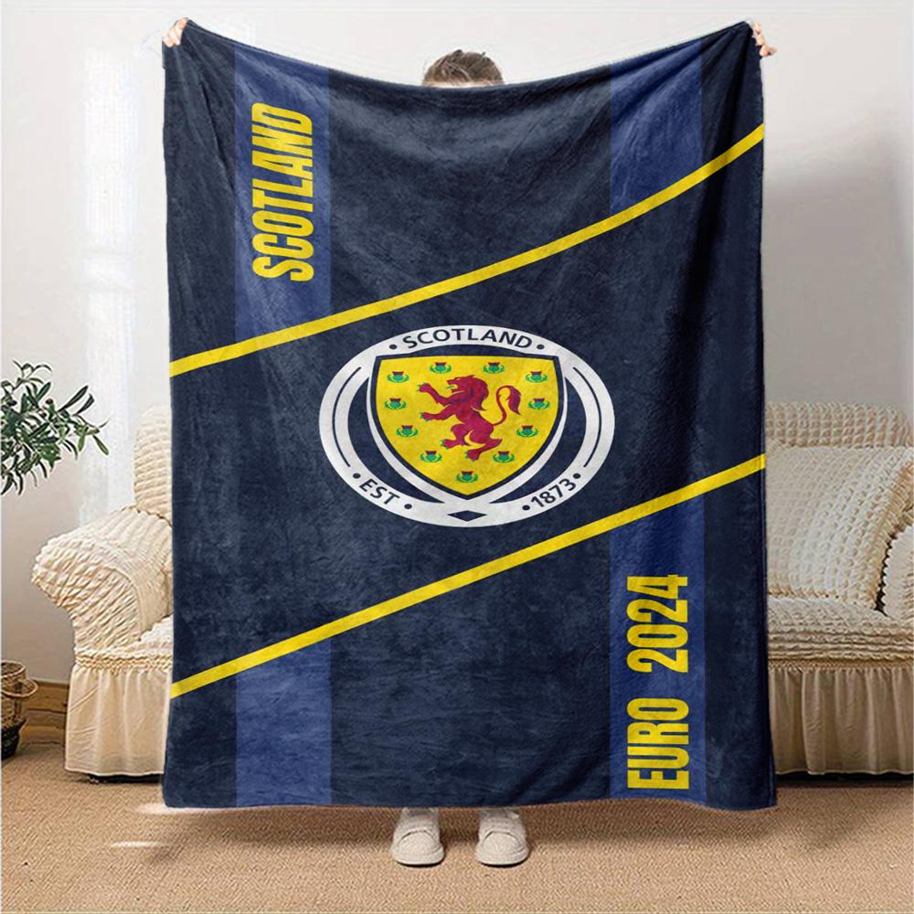 Scotland Print Flannel Blanket High Quality Warm Comfortable Cover for All Seasons Perfect for Gifts Home Decor