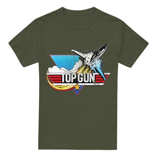 Top Gun Mens Distressed Logo T-Shirt