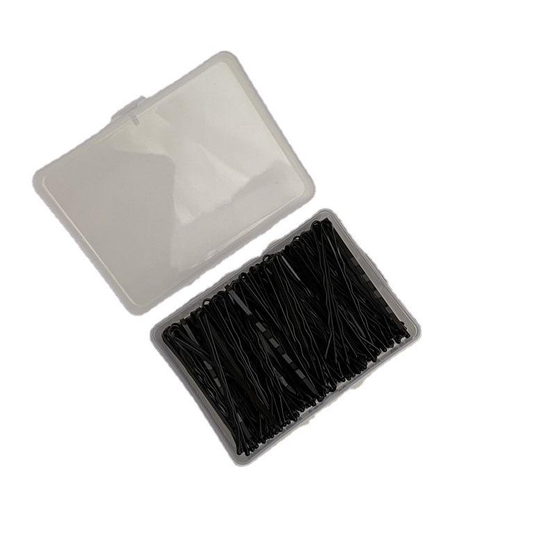 100PCS Black U-shaped Hairpins for Bangs and Flyaways