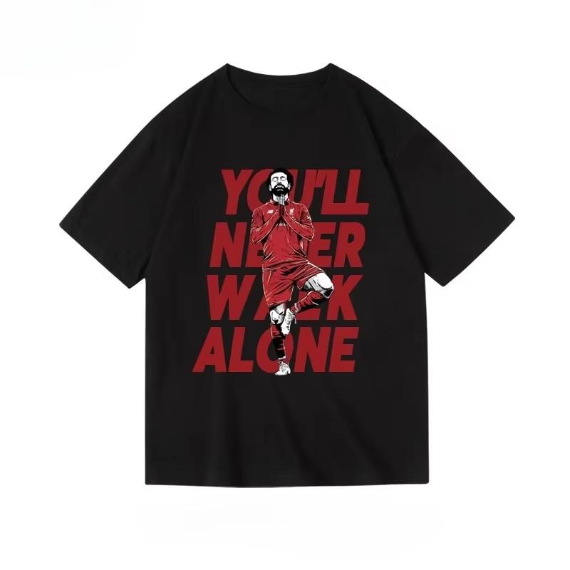 New Premier League Football Liverpool Reds Stylish and Casual High-quality Graphic Printed Round-neck Short-sleeved T-shirt