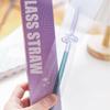 Colorful Glass Straws Reusable Drinking Straw Spiral Shape Easy to Use Clean