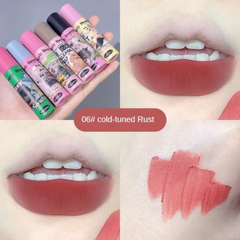 

Глазурь для губ Funky Meow, шесть цветов, легкая, прозрачная, матовая, девчачья, грязевая, для губ и щек, белая ниша 2g