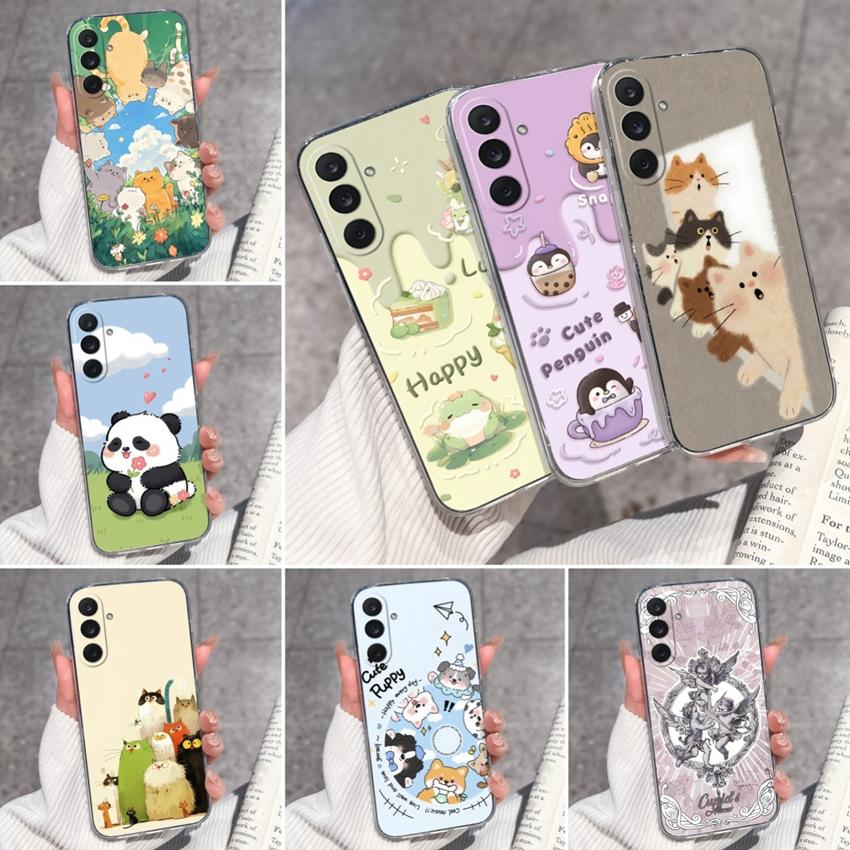 Cover Trasparenti per Telefono Per Samsung M36 M35 M34 M33 M32 M31 M30 M80s M60s M62 M56 M54 M53 M51 Modello Rana Felice Custodia Protettiva Morbida in TPU Per Guscio Samsung