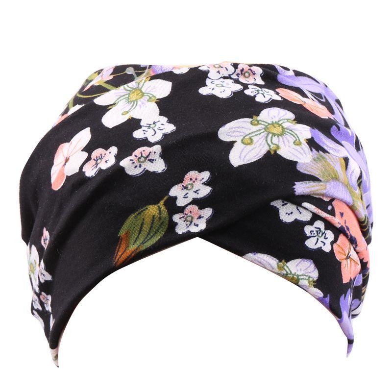 Factory Custom Boho Cotton Elastic Headband Women Summer Head Wrap Sports Yoga Headband Hair Bands Hair Accessories