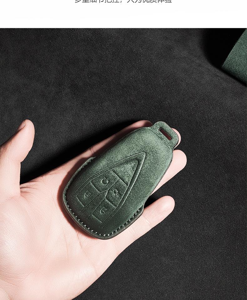 Changan CS75 Plus/CS55 Alcantara Suede Leather Car Key Protective Cover
