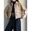 Women's Zipper Jacket Coat New Winter Long Sleeve Pocket Outerwear Coat Short Street Elegant Women's Jacket