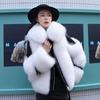 Winter Imitat Pelz Fuchs Pelz Jacke Damen Kurz Lokomotive Kleidung Junger Modetrend Baumwolle Warm
