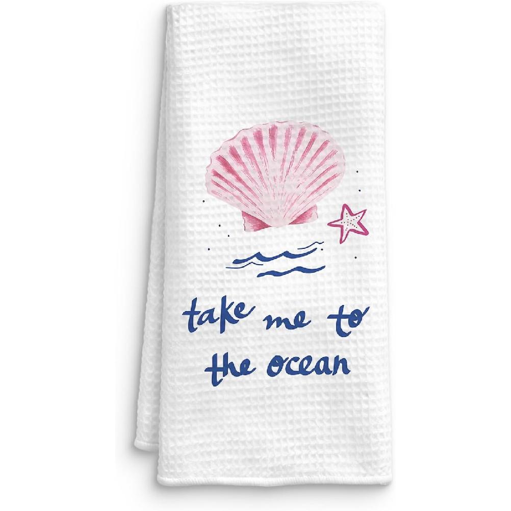 Tropical Palm Tree Kitchen Towel, Summer Beach Jungle Hand Towel for Bathroom, Coastal Dish Tea Towel, Tropical Kitchen Bathroom Decor, 16x24 Inches розовый