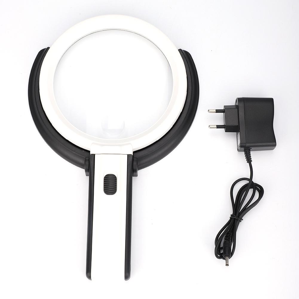 130mm Thick Table Magnifier LED Lighted Magnifying Glass Lamp Magnifier Desk Lamp with
