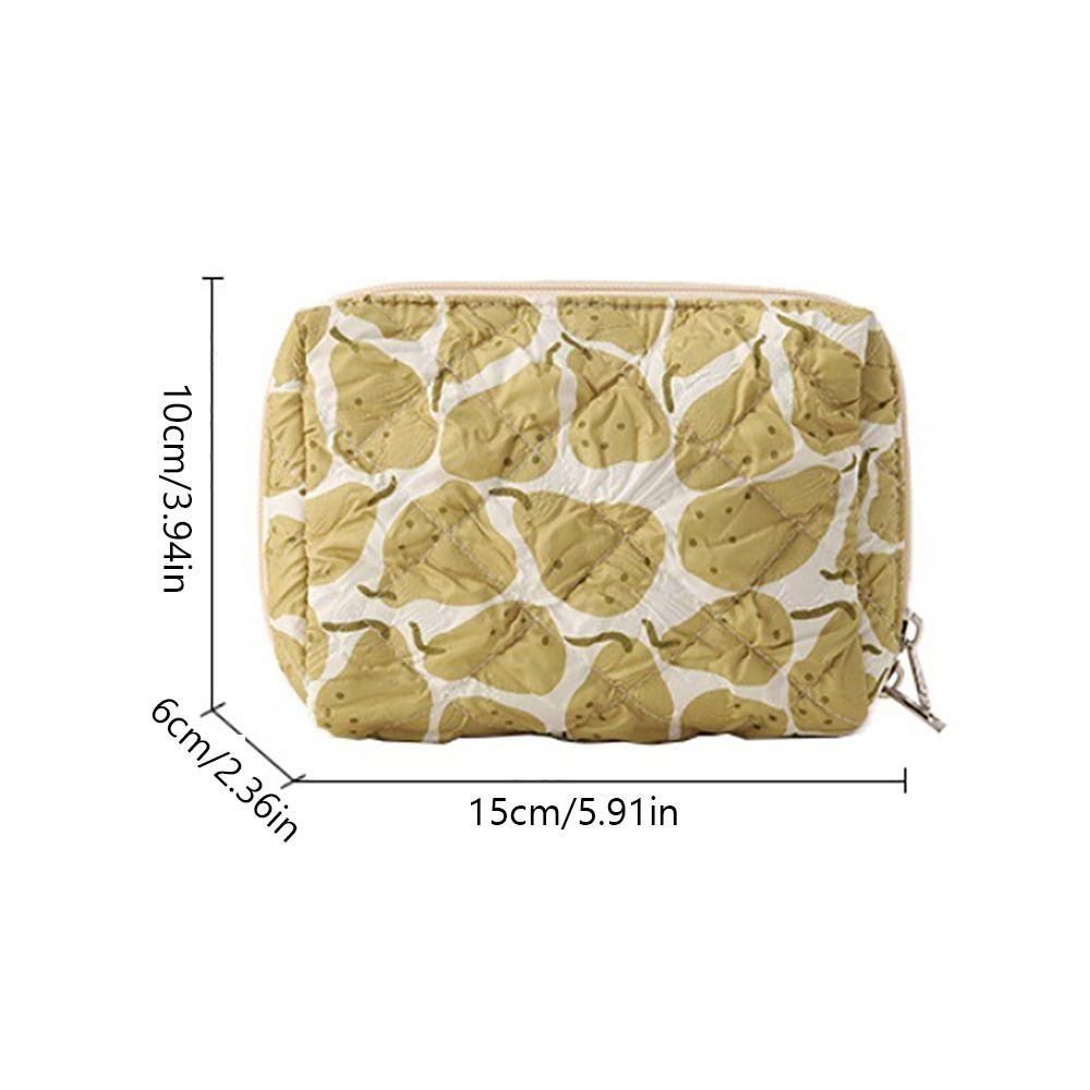 Cute Polyester Cotton Makeup Bag Large Capacity Portable Toiletry Bag Multipurpose Cosmetic Bag Girls