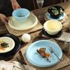 Korean-Inspired Ceramic Bowl Set with Rolled Edge for Yogurt and Creamy Dishes