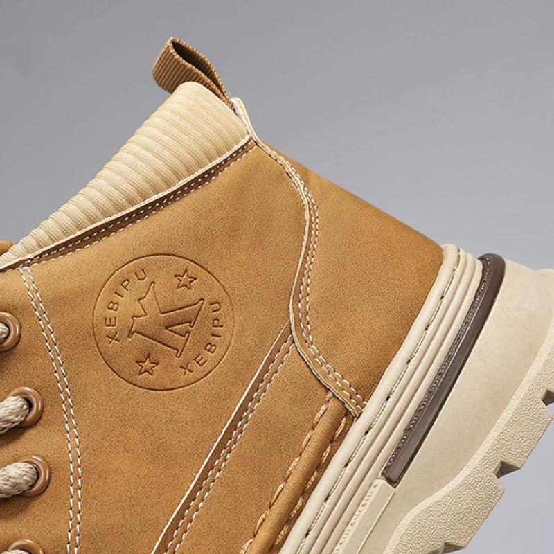 Fashion Fashion Men's Boots High Top Casual Sports Shoes for Men Designer Anti-Slip Ankle Boots Outdoor Thick Sole Men Working Boots New