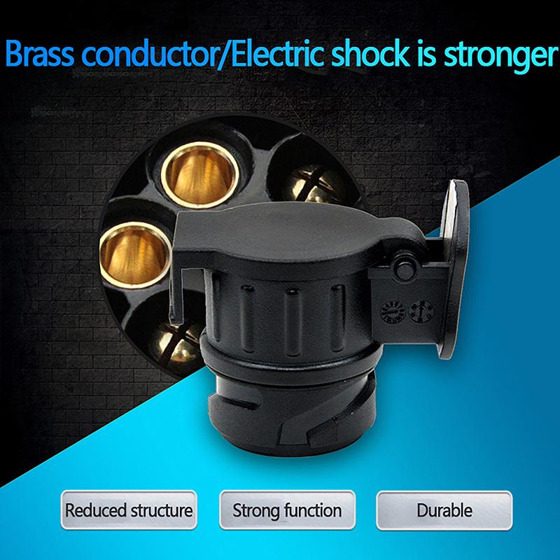 13 To 7 Pin Plug Adapter Trailer Connector 12V Towbar Towing Waterproof Plugs Socket Adapter Protect Connector