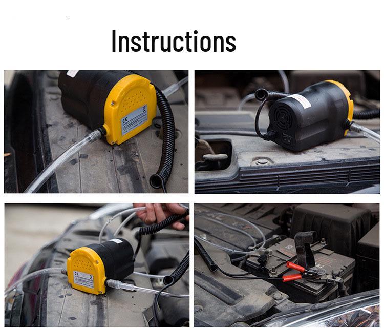 Compact 12V Electric Diesel Self-Priming Oil Transfer Pump Set with Plastic Gear Vane.