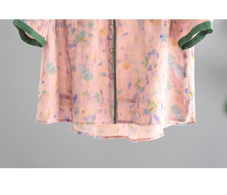 2025 Korean Plus-Size Retro Print Two-Piece Set for Women